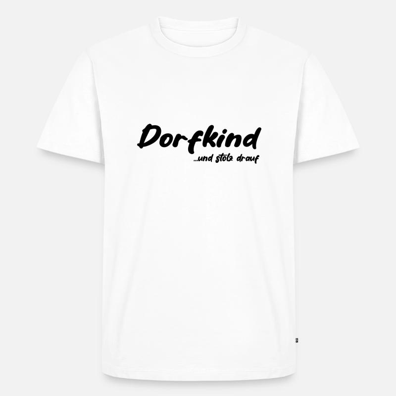 Dorfkind - Männer Premium Bio T-Shirt - Weiß