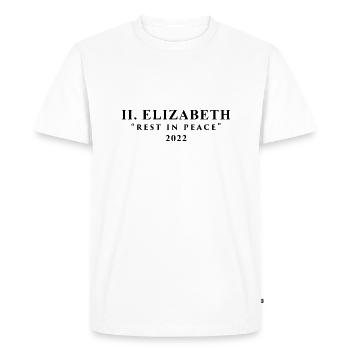 II Elizabeth repose en paix - T-shirt Premium bio Homme - blanc - Devant - Nico (187cm)