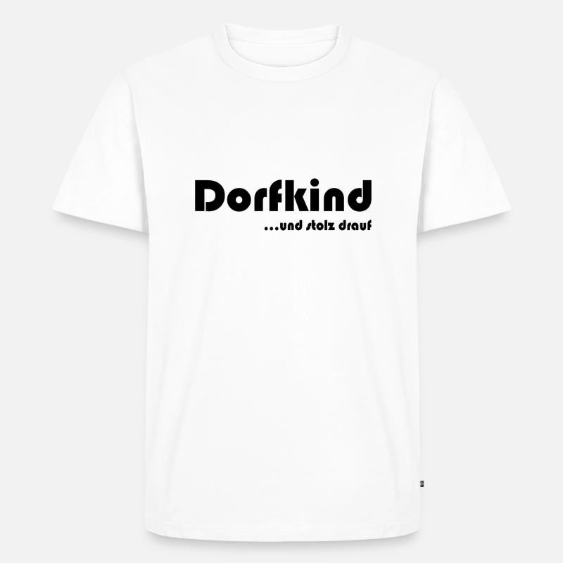 Dorfkind - Männer Premium Bio T-Shirt - Weiß