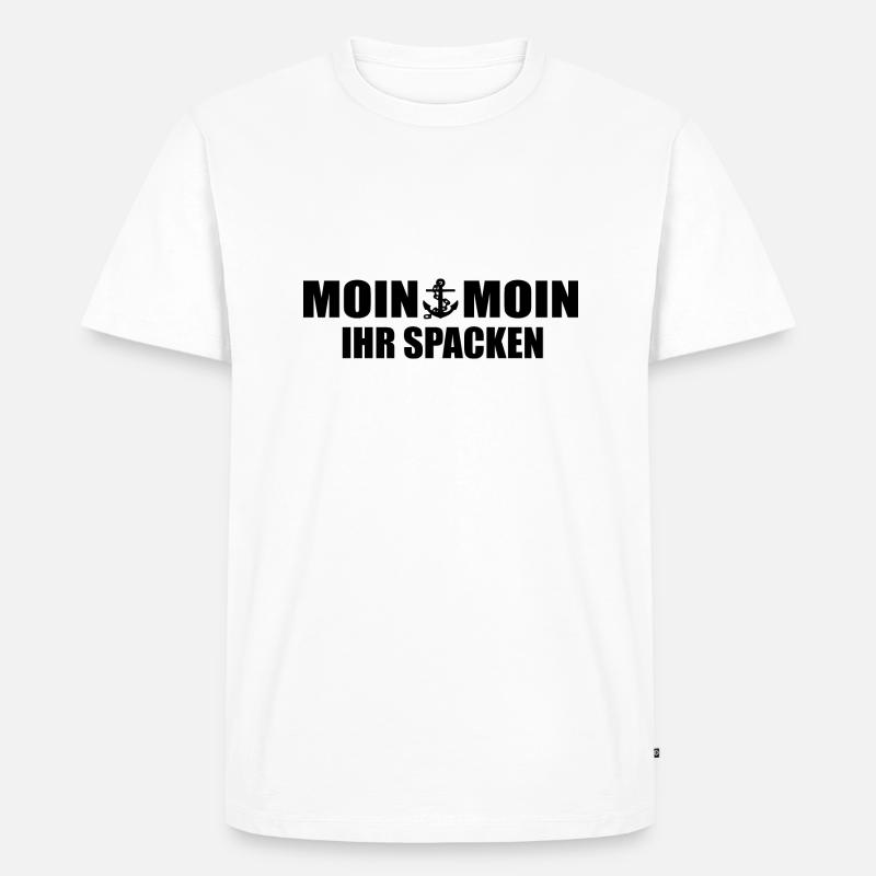 Moin - Männer Premium Bio T-Shirt - Weiß