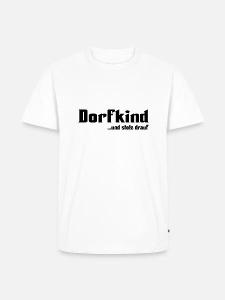Dorfkind - Männer Premium Bio T-Shirt - Weiß