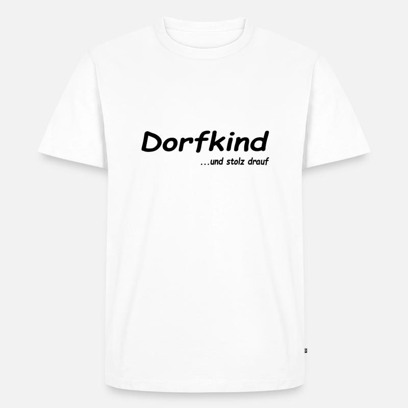 Dorfkind - Männer Premium Bio T-Shirt - Weiß