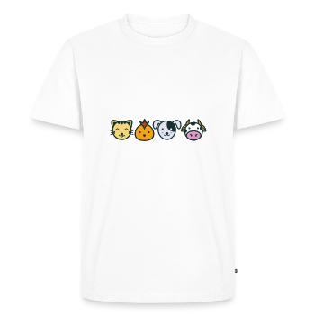 J'aime les animaux T-shirt pour les végétaliens et les végétariens - T-shirt Premium bio Homme - blanc - Devant - Nico (187cm)