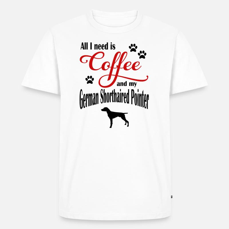 German Shorthaird Pointer - Männer Premium Bio T-Shirt - Weiß