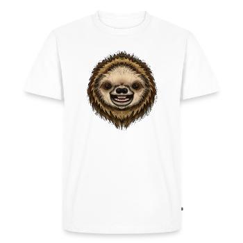 Simon Sloth par Jon Ball - T-shirt Premium bio Homme - blanc - Devant - Nico (187cm)