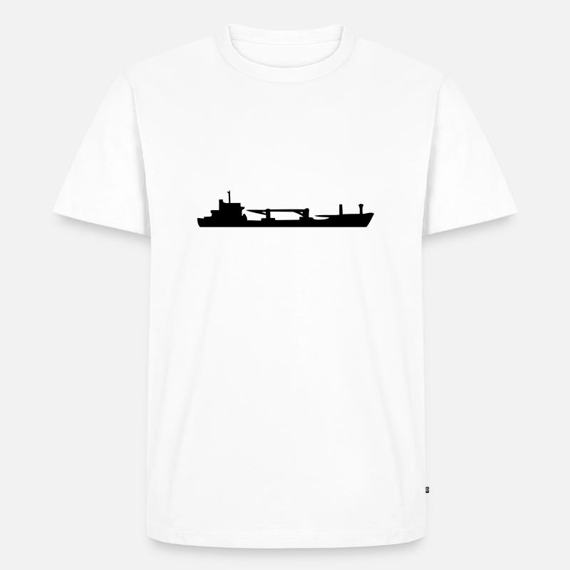 Frachtschiff, Cargo Ship - Männer Premium Bio T-Shirt - Weiß