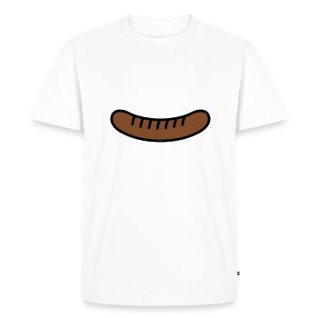 Bratwurst - Men's Premium Organic T-Shirt - white - Front - Nico (187cm)