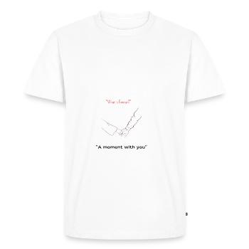 live the moment together - Men's Premium Organic T-Shirt - white - Front - Nico (187cm)