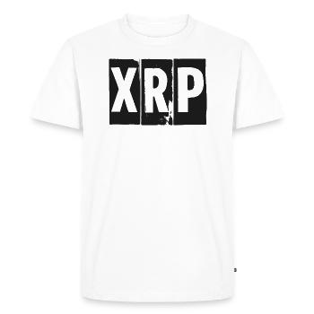 XRP Cryptomonnaie - T-shirt Premium bio Homme - blanc - Devant - Nico (187cm)