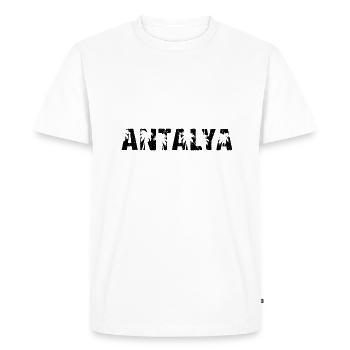 Antalya Palmiers Turquie - T-shirt Premium bio Homme - blanc - Devant - Nico (187cm)