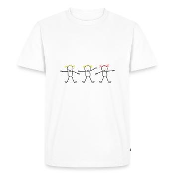 Trois soeurs enfants (cheveux personnalisables) - T-shirt Premium bio Homme - blanc - Devant - Nico (187cm)