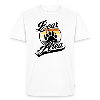 Bear Area Paw LGBT Gay Pride Bear CSD - Men's Premium Organic T-Shirt - white - Front - Nico (187cm)