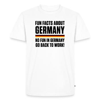 GERMANY FUN FACTS - T-shirt Premium bio Homme - blanc - Devant - Nico (187cm)