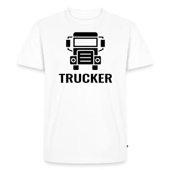 Camionneur chauffeur de camion chauffeur de camion professionnel - T-shirt Premium bio Homme - blanc - Devant - Nico (187cm)