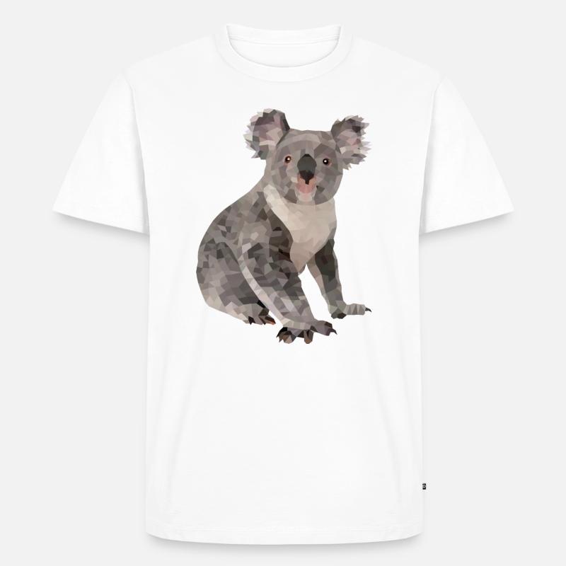 Koala - Männer Premium Bio T-Shirt - Weiß