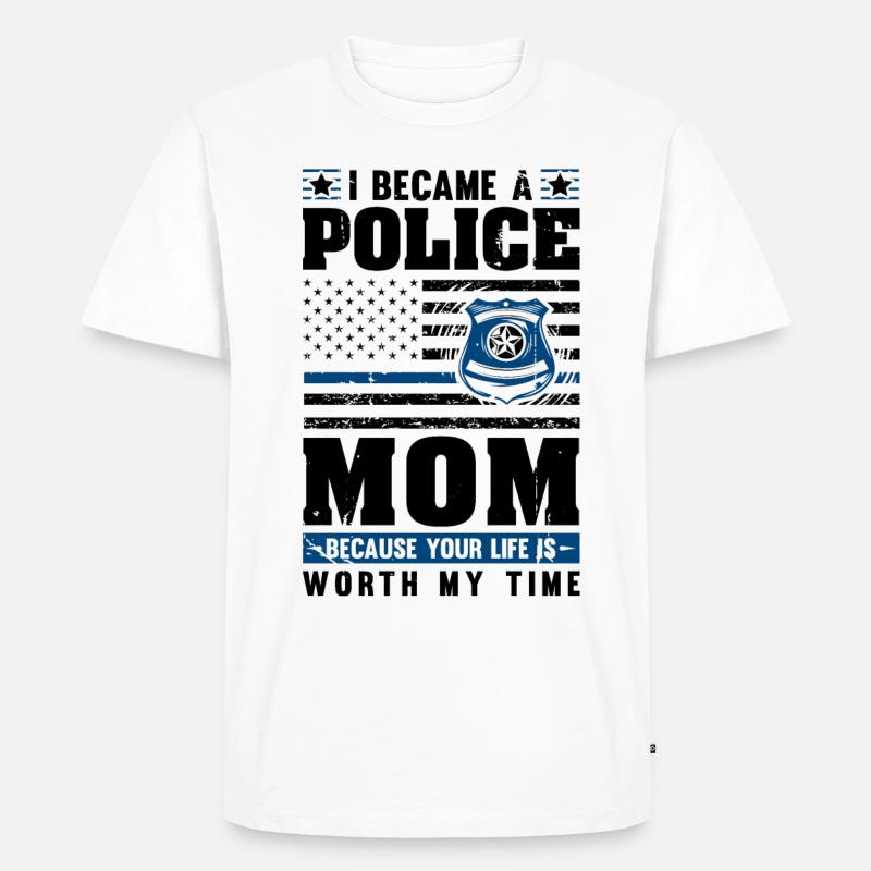 Polizei Polizist Polizeibeamte - Männer Premium Bio T-Shirt - Weiß