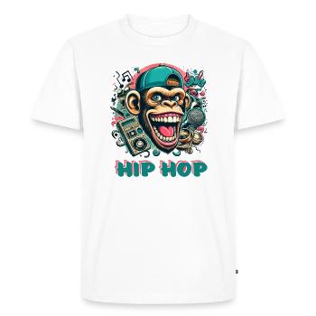 Hip Hop - Men's Premium Organic T-Shirt - white - Front - Nico (187cm)