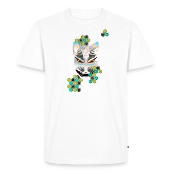 renard Kitsune - T-shirt Premium bio Homme - blanc - Devant - Nico (187cm)