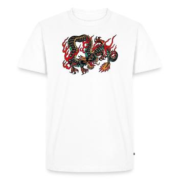 Dragon - T-shirt Premium bio Homme - blanc - Devant - Nico (187cm)