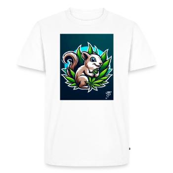 Écureuil techno - T-shirt Premium bio Homme - blanc - Devant - Nico (187cm)