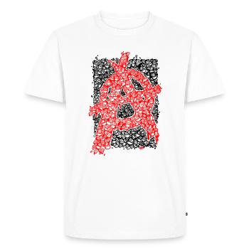 ANARCAPS classic - T-shirt Premium bio Homme - blanc - Devant - Nico (187cm)