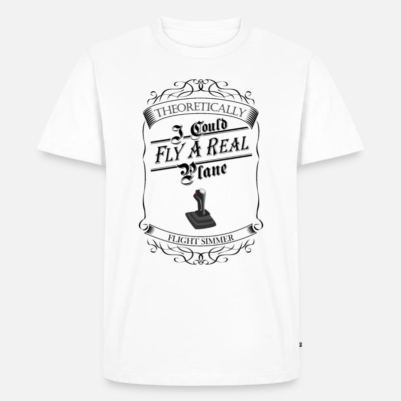 Flight Simulator - Männer Premium Bio T-Shirt - Weiß
