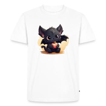 Mignonne chauve-souris frugivore - T-shirt Premium bio Homme - blanc - Devant - Nico (187cm)