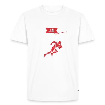J'peux Pas, J'ai Rugby - T-shirt Premium bio Homme - blanc - Devant - Nico (187cm)
