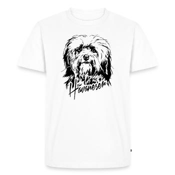 HAVANESER Havanese chien Chien Wilsigns - T-shirt Premium bio Homme - blanc - Devant - Nico (187cm)