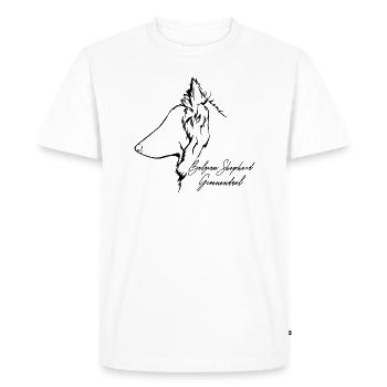 BELGIAN SHEPHERD DOG GROENENDAEL Profile Wilsigns - Men's Premium Organic T-Shirt - white - Front - Nico (187cm)