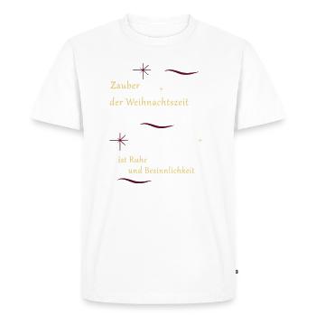 Zauber der Weihnachtszeit - Männer Premium Bio T-Shirt - Weiß - Vorne - Nico (187cm)