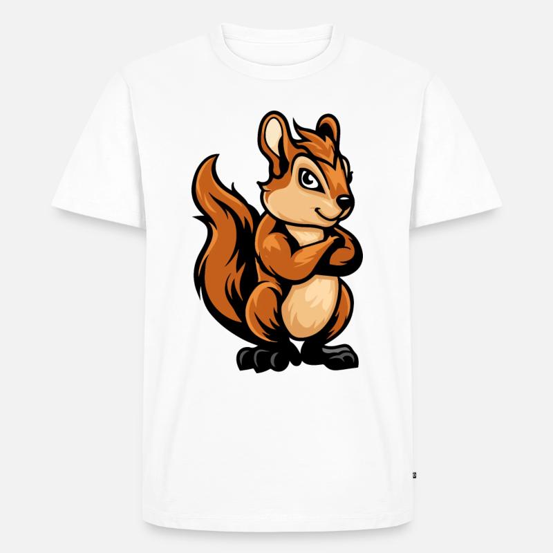 Squirrel Comic - Men's Premium Organic T-Shirt - white