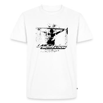 Motivation en noir et blanc - T-shirt Premium bio Homme - blanc - Devant - Nico (187cm)