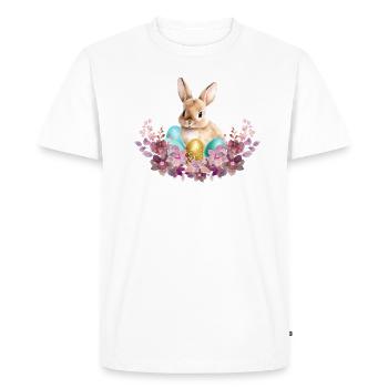 Rabbit in the nest - Men's Premium Organic T-Shirt - white - Front - Nico (187cm)