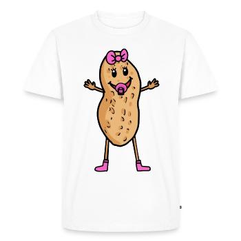 Cacahuète Enfant Bébé Enfants Soeur Frères et sœurs - T-shirt Premium bio Homme - blanc - Devant - Nico (187cm)