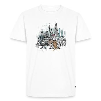 Illustration de Schwerin - T-shirt Premium bio Homme - blanc - Devant - Nico (187cm)