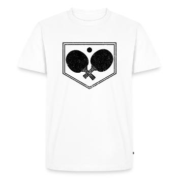 Table de ping-ping-mong - T-shirt Premium bio Homme - blanc - Devant - Nico (187cm)