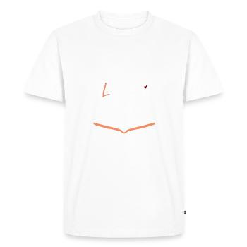 Journée de l’alphabétisation - T-shirt Premium bio Homme - blanc - Devant - Nico (187cm)