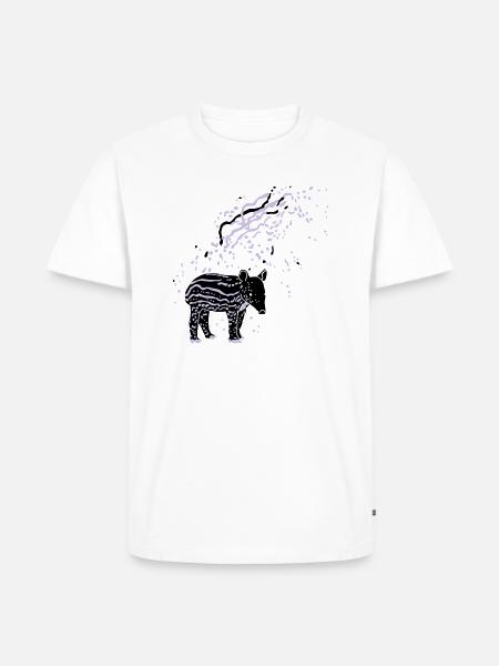 PLUX Tapir - Männer Premium Bio T-Shirt - Weiß