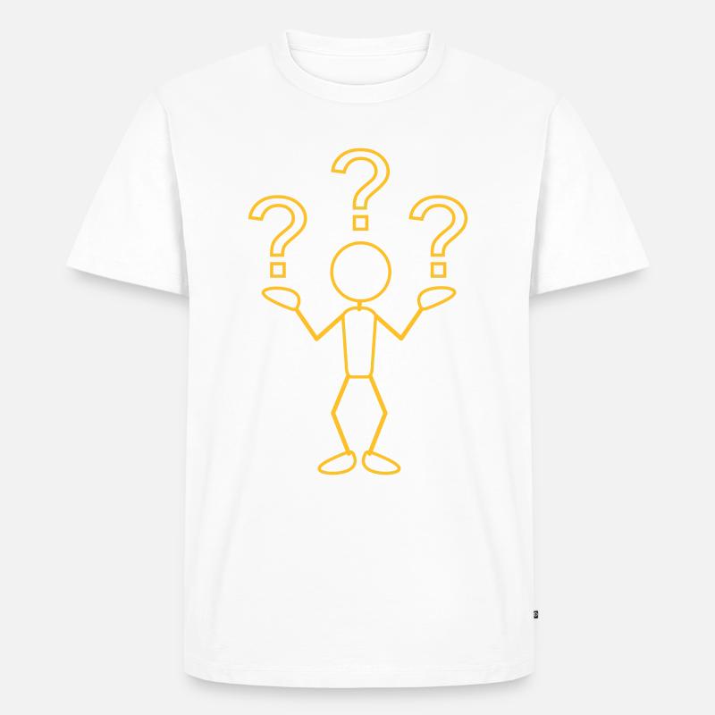 greyman_with_problems_1c - T-shirt Premium bio Homme - blanc
