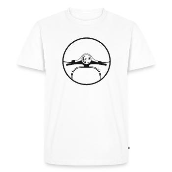 Scooter Simson Moped Scooter Schwalbe Gift - Men's Premium Organic T-Shirt - white - Front - Nico (187cm)