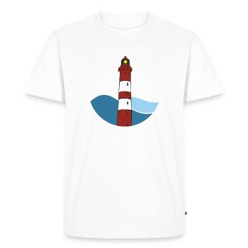 Phare Amrum Love - T-shirt Premium bio Homme - blanc - Devant - Nico (187cm)