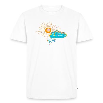 No rain no flowers - Men's Premium Organic T-Shirt - white - Front - Nico (187cm)
