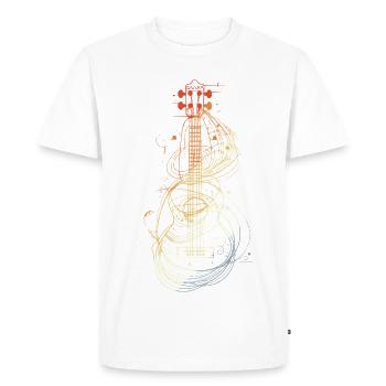 Style rétro de croquis au ukulélé - T-shirt Premium bio Homme - blanc - Devant - Nico (187cm)