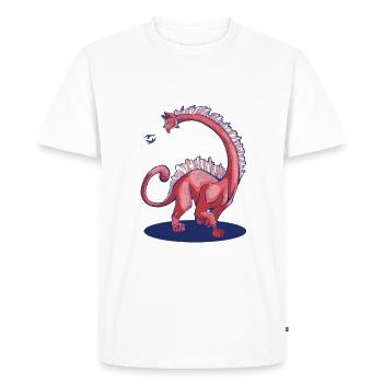 Jurassic Meow - sans fond - T-shirt Premium bio Homme - blanc - Devant - Nico (187cm)