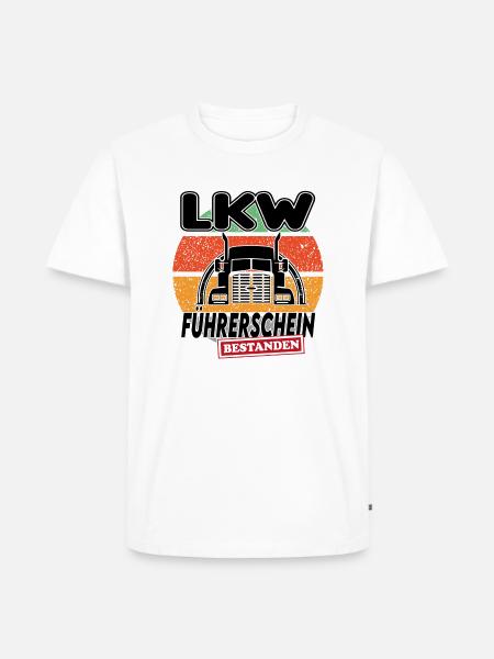 Lkw Führerschein bestanden - Männer Premium Bio T-Shirt - Weiß