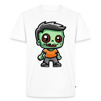 Zombie Halloween Creepy - Men's Premium Organic T-Shirt - white - Front - Nico (187cm)