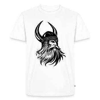 Viking Portrait - T-shirt Premium bio Homme - blanc - Devant - Nico (187cm)