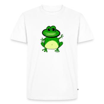 Grenouille Prince Grenouille Prince Grenouille - T-shirt Premium bio Homme - blanc - Devant - Nico (187cm)