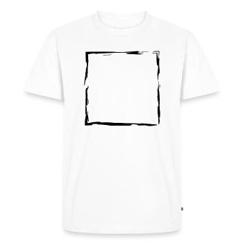 frame square edging square square brush lini - Men's Premium Organic T-Shirt - white - Front - Nico (187cm)